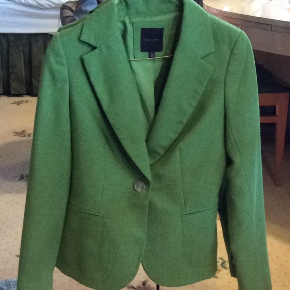 Green slim blazer